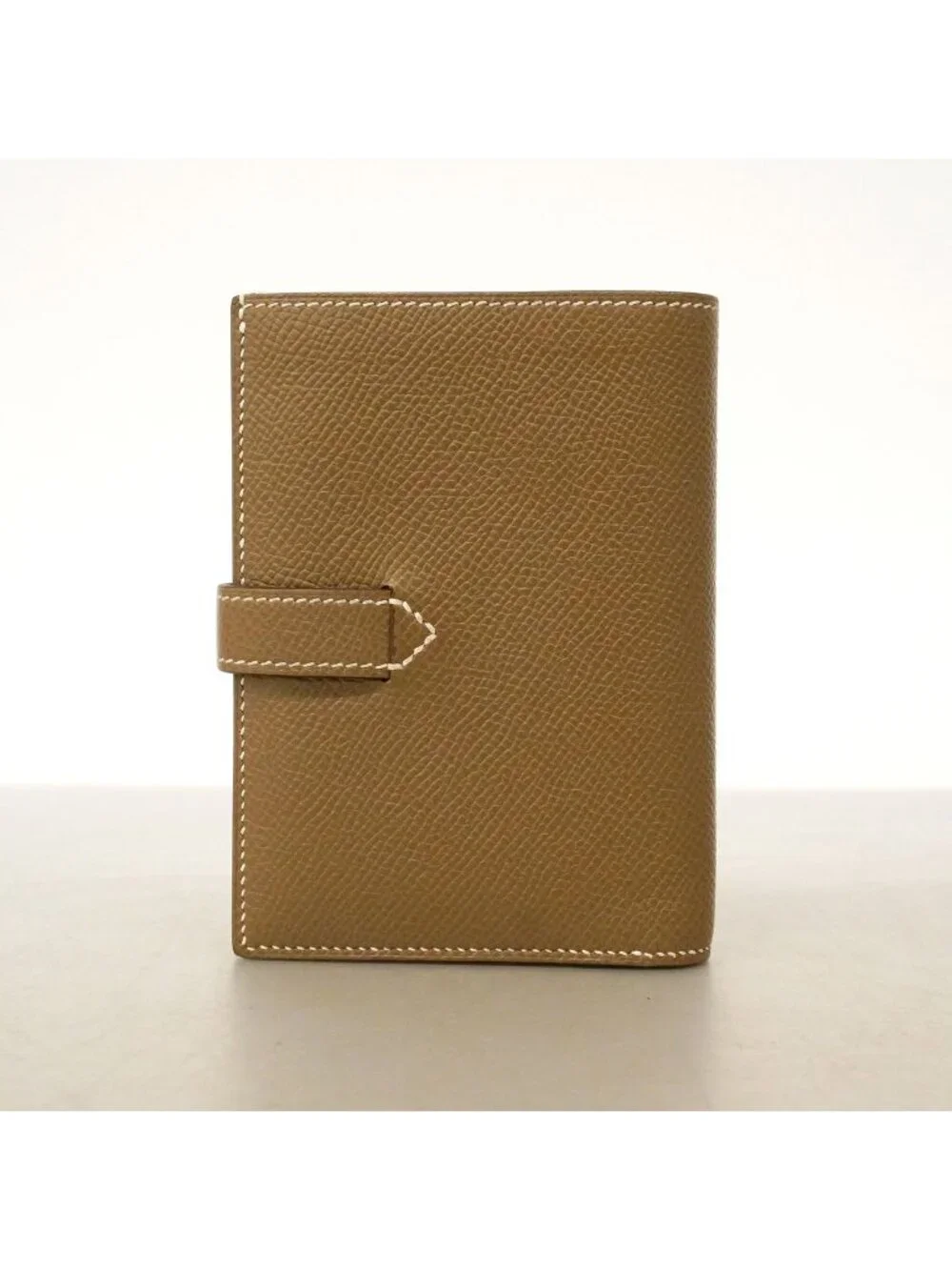 Hermes Wallet Passant Compact Veau Epsom Etoupe Silver